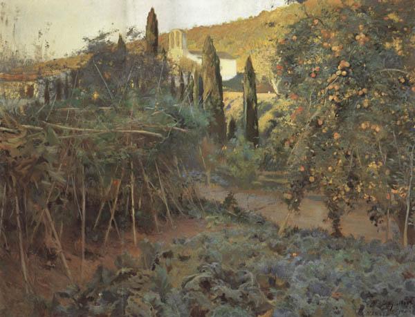 Joaquin Mir Trinxet The Hermitage Garden Germany oil painting art